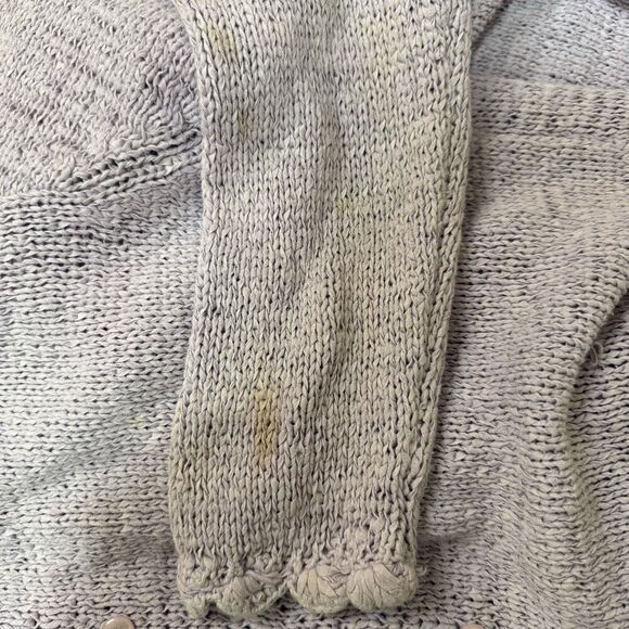 Vintage Cherokee Purple Pastel Crochet Cardigan Top Scallop Medium - Picture 4 of 7